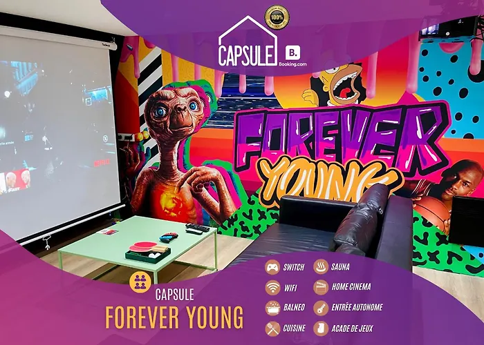 Capsule Forever Young - Jacuzzi - Sauna - Billard - Arcade De Jeux - Netflix & Home Cinema - Ping Pong