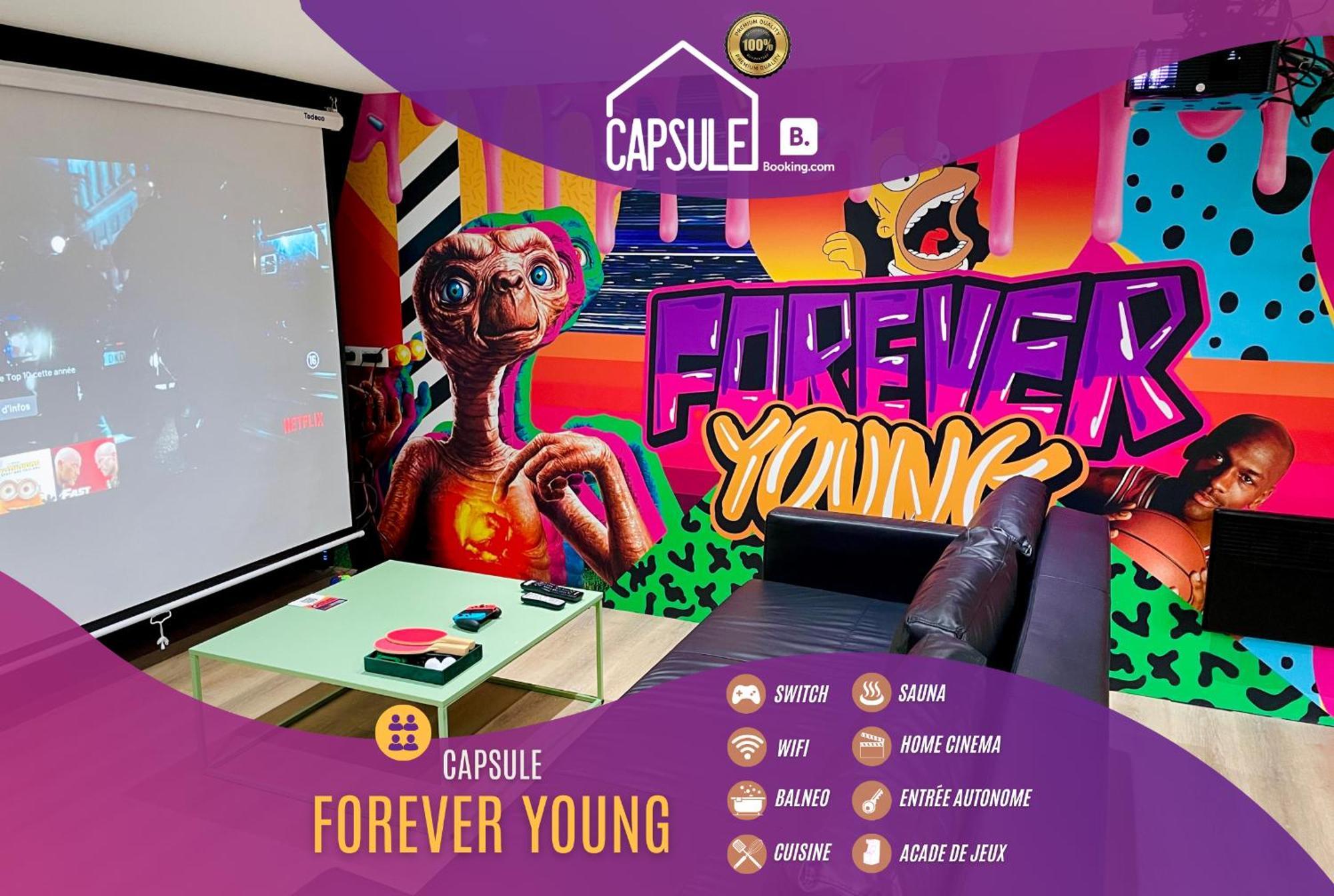 Capsule Forever Young: Entertainment Hub With Jacuzzi & Sauna Holiday home *